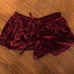 Velour shorts